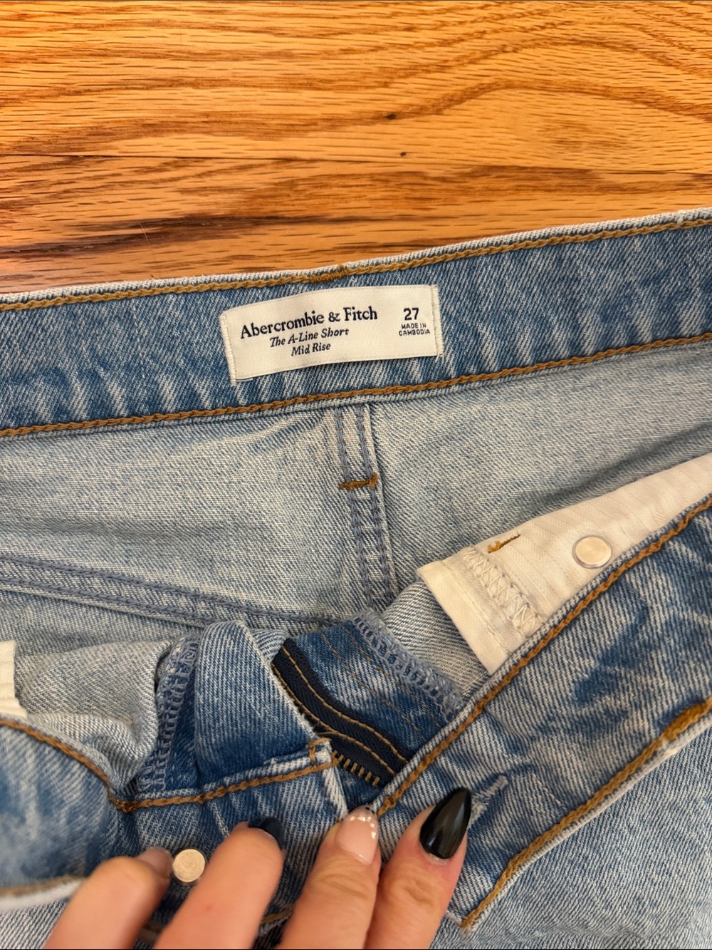 Abercrombie & Fitch Light Blue Women’s Jean Shorts